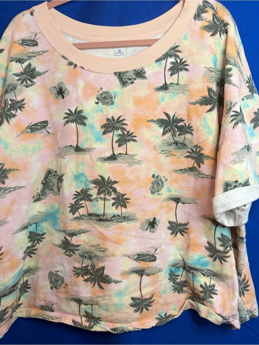 Old Navy Oversized Crop Short Sleeve Sweatshirt 4XL